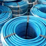 Tubos azuis enrolados da Zortech